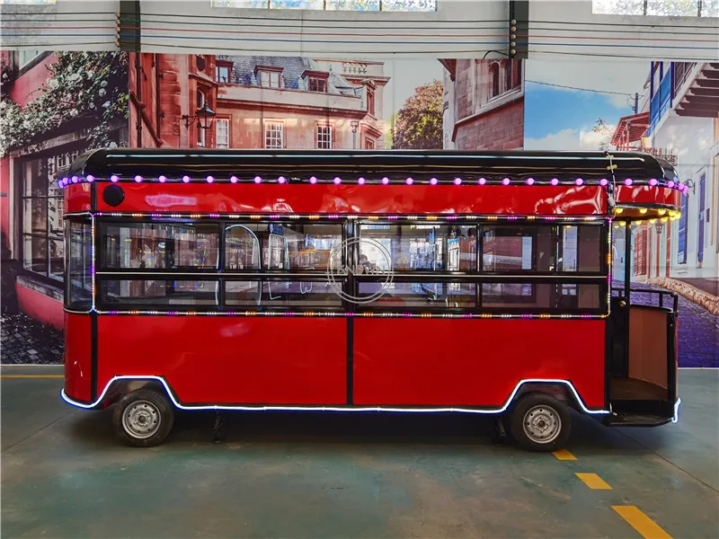 OEM mobiele fastfoodvrachtwagens te koop Ice USA en Europa IJskar Hotdog koffiewagen vrachtwagenkiosk met verzending over zee