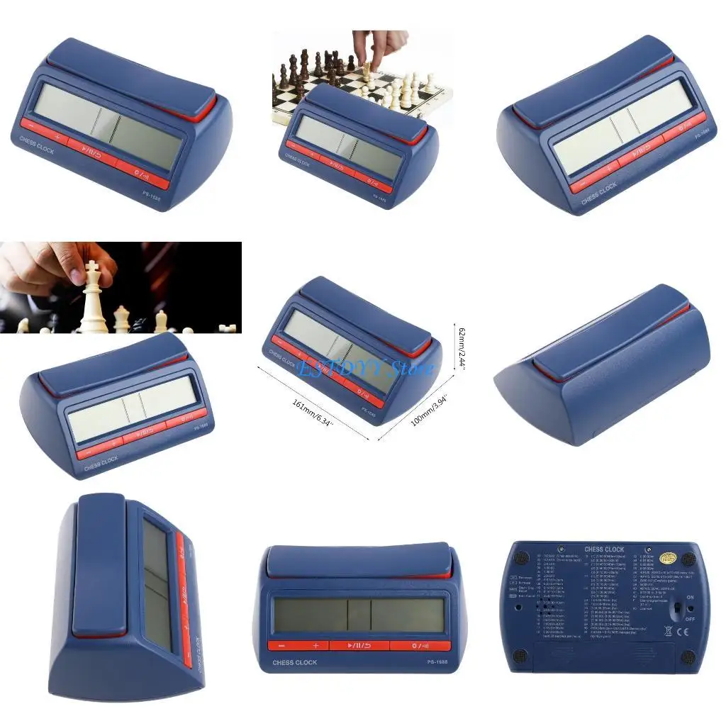 

G6DE Chess Portable Timer Board Game Timer for w/ Basic, Delay or Positive for Time F