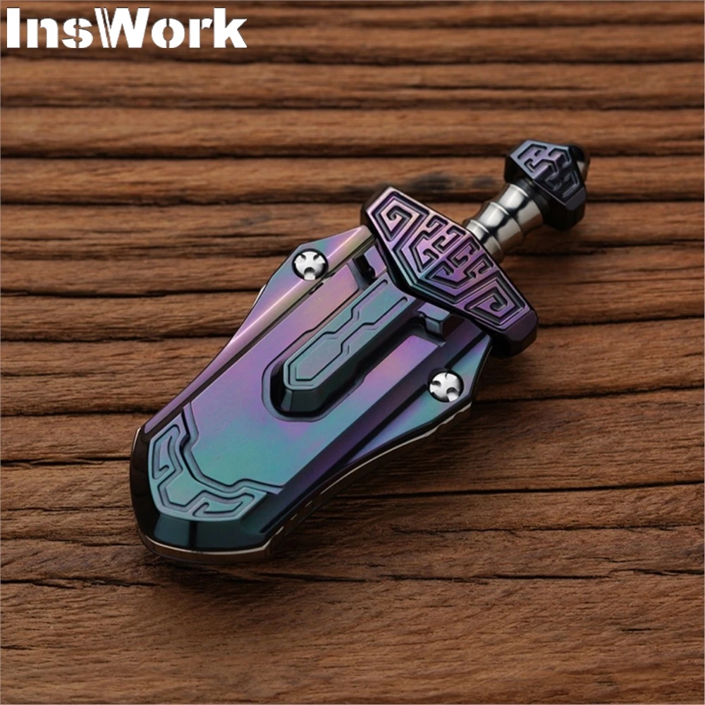 WANWU Spezielle Materialien Taia Schwert Öl Slick Zirkonium Mechanische Magnetische Push Slider Metall Spielzeug Dekompression Zappeln Spielzeug