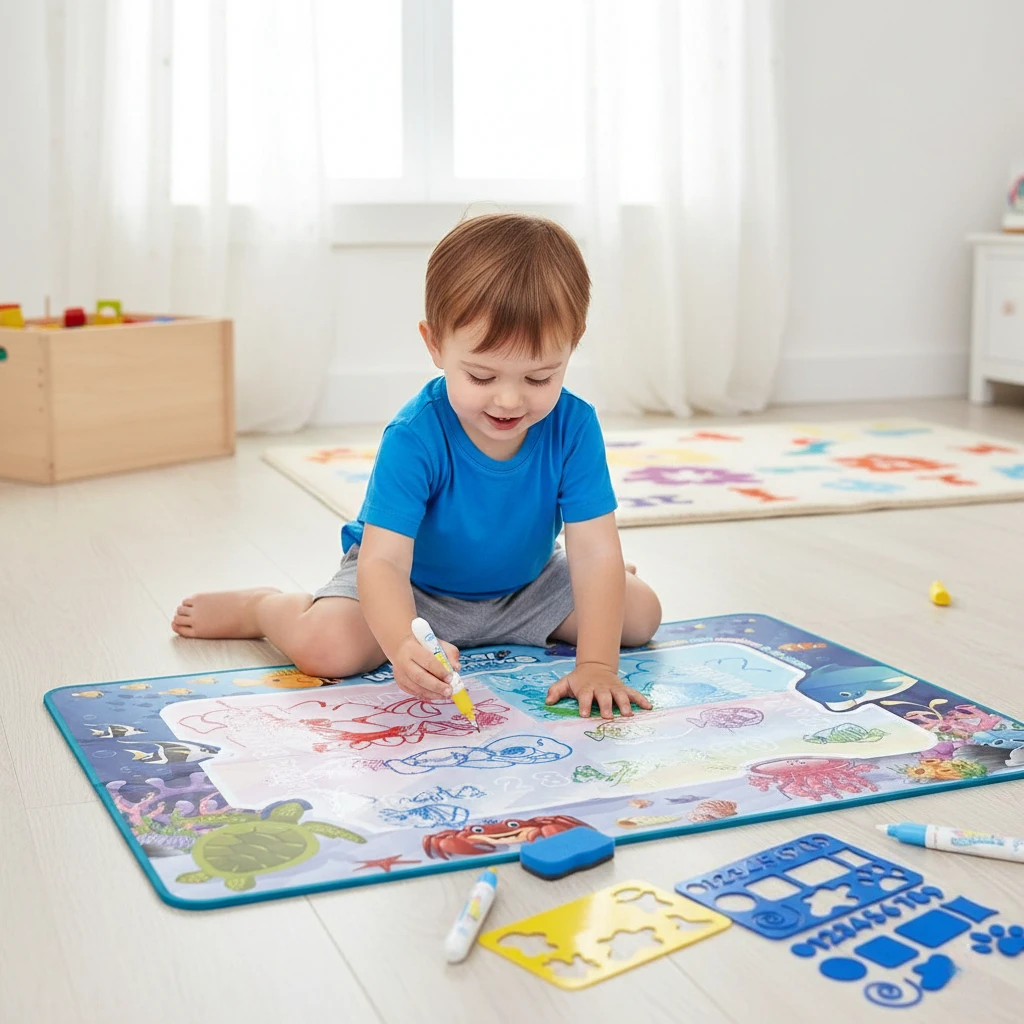 Herbruikbare watertekenmat Magic Coloring Doodle Board met pennen Montessori Educatief speelgoed Ideaal voor kinderen Creativiteit en geschenken