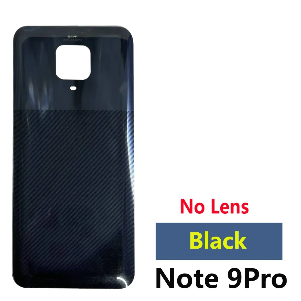 New For Xiaomi Redmi Note 9S Back Battery Cover Rear Door Housing Case Glass Panel Note9 Pro For Redmi Note 9 Pro Battery Cover