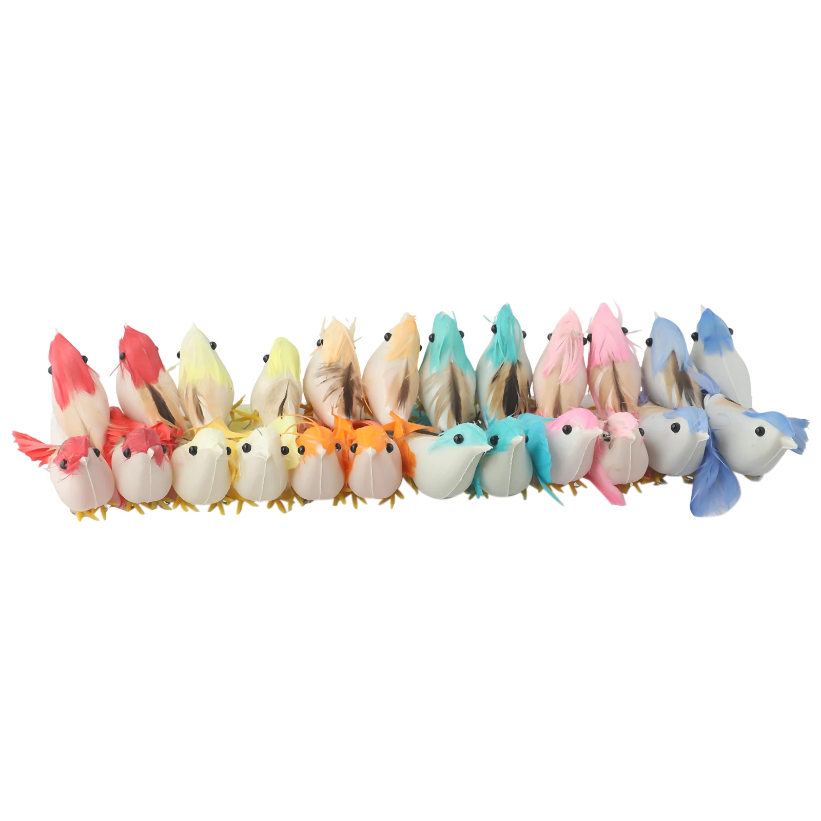 

24pcs Simulation Birds Artificial Feather Foam Birds Home Decor Garden Decor Handmade DIY For Floral Arrangement 10cmx6cm