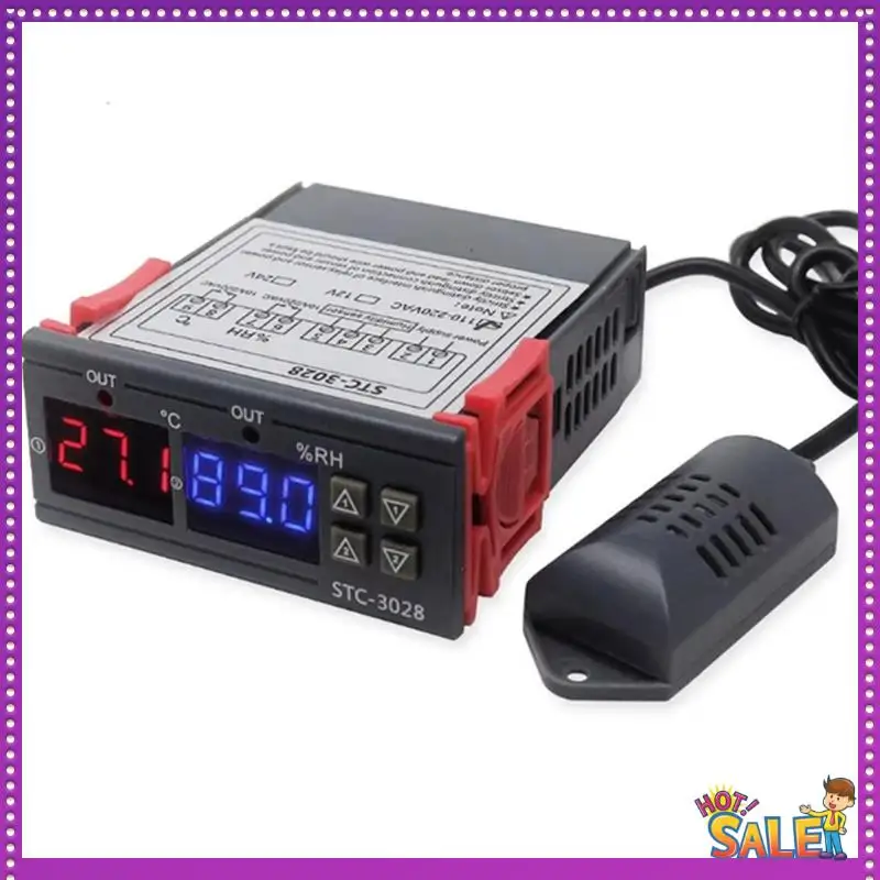 AA87 STC-3028 Termostato Digital Termómetro Higrómetro Temperatura Humedad Controlador Regulador 24V