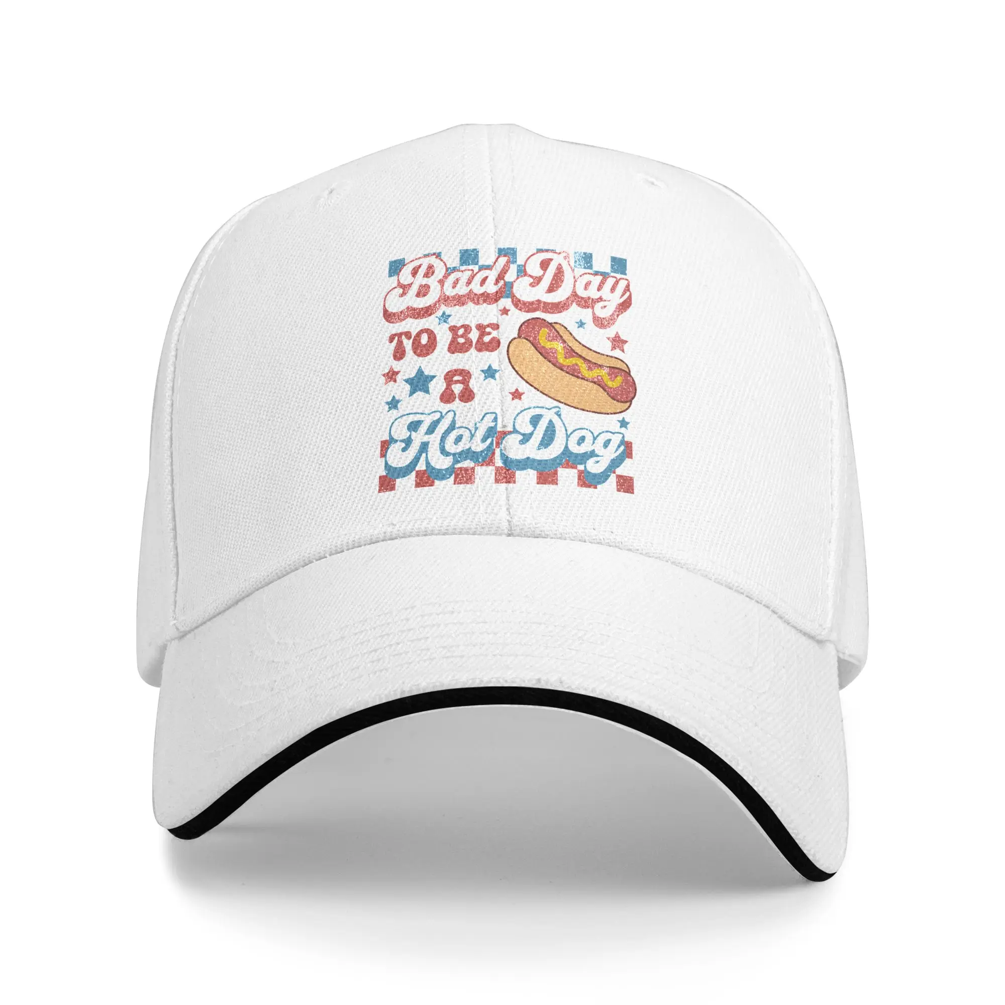 Casual Baseball Cap Bad Day to Be A Hot Dog Funny BBQ Grilling 4th of July Outdoor Sport Hip Hop Hats For Couple Snapback Cap
