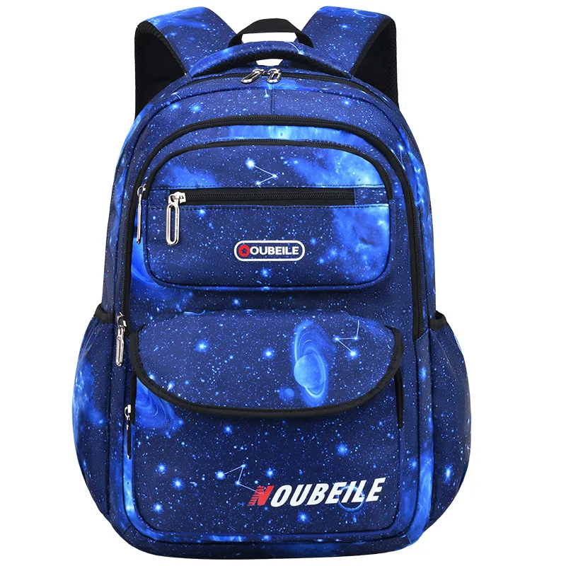 Teen Kid Backpack Starry Sky Print Boy Girl Children's Shoulder Bag Waterproof School Bag Sport Travel Backpack Multiple Pockets