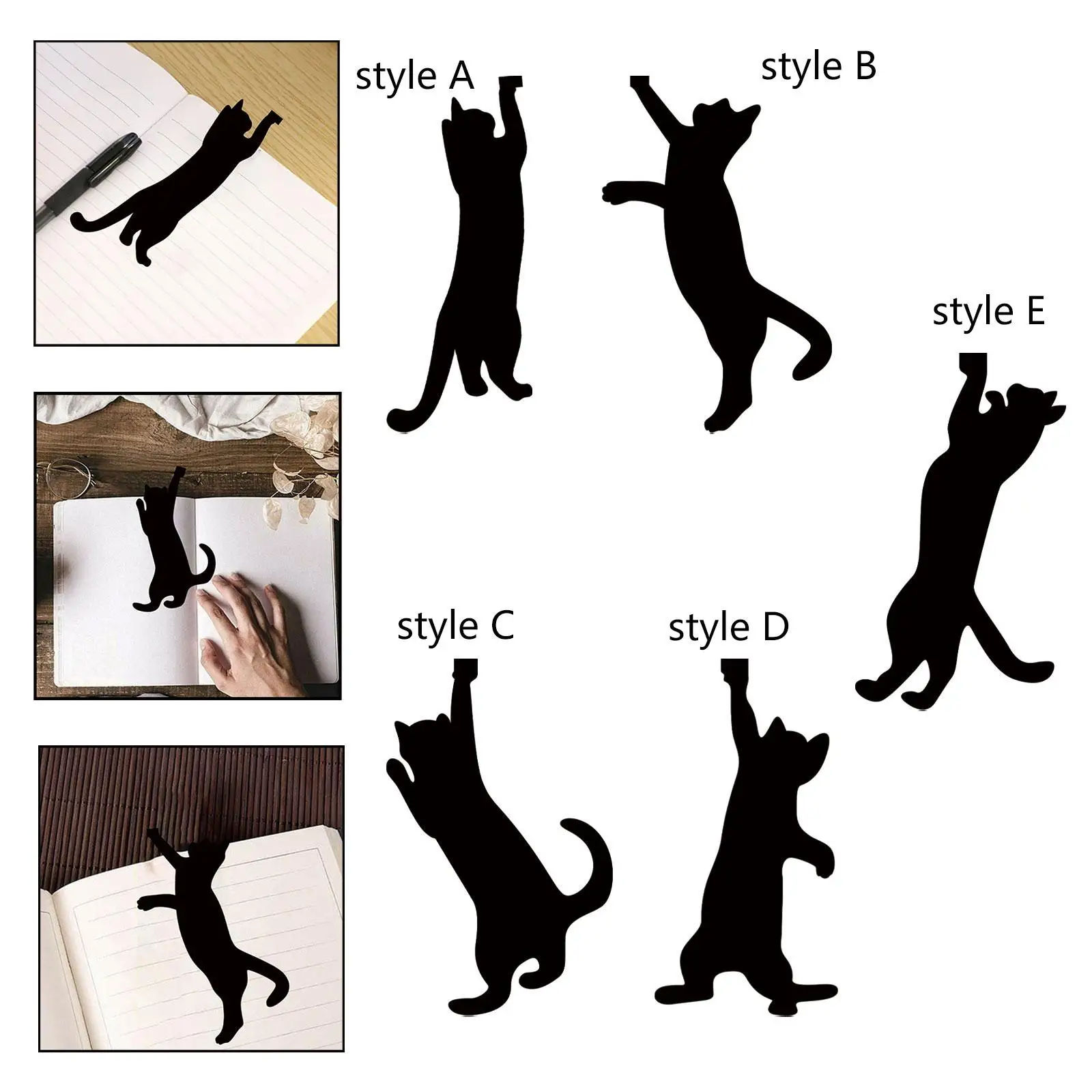 Black Cat Bookmark Home Accessories for Friendship Bookworm Women Men