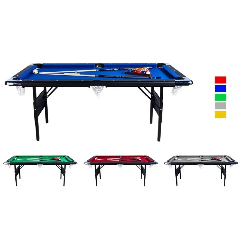 6Ft Foldable Portable Pool Table Full Size Outdoor Billiards Table With Accessories Customizable