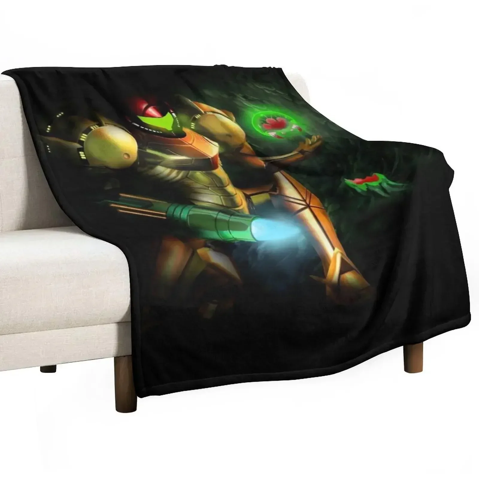 

Metroid Hatchling Throw Blanket Flannel Comforter Moving Blankets