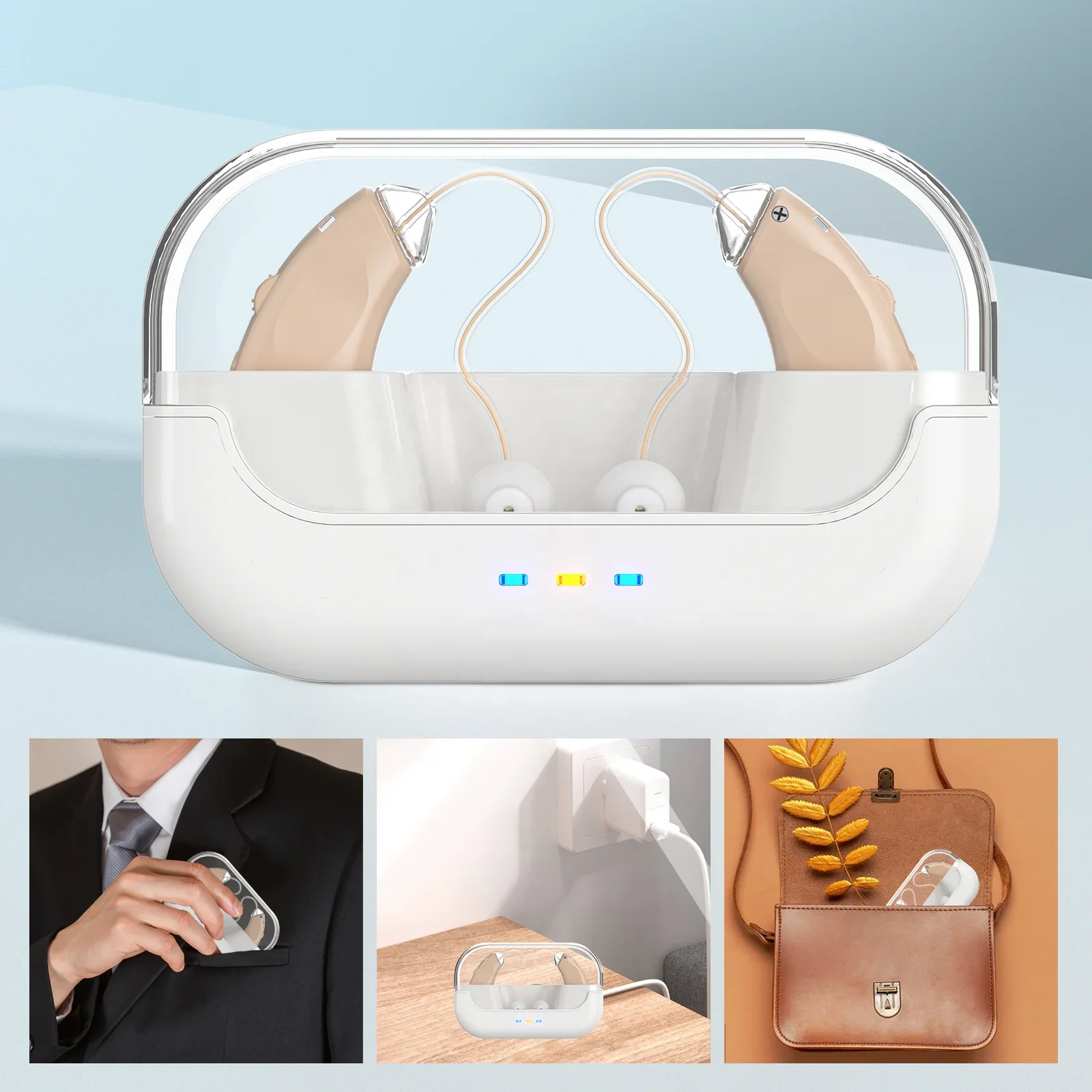 K & Fcoptee Digital Hearing Machine, Mini Smart Hearing Aid, Recarregável para Idosos, Suprimentos de Saúde, Preço