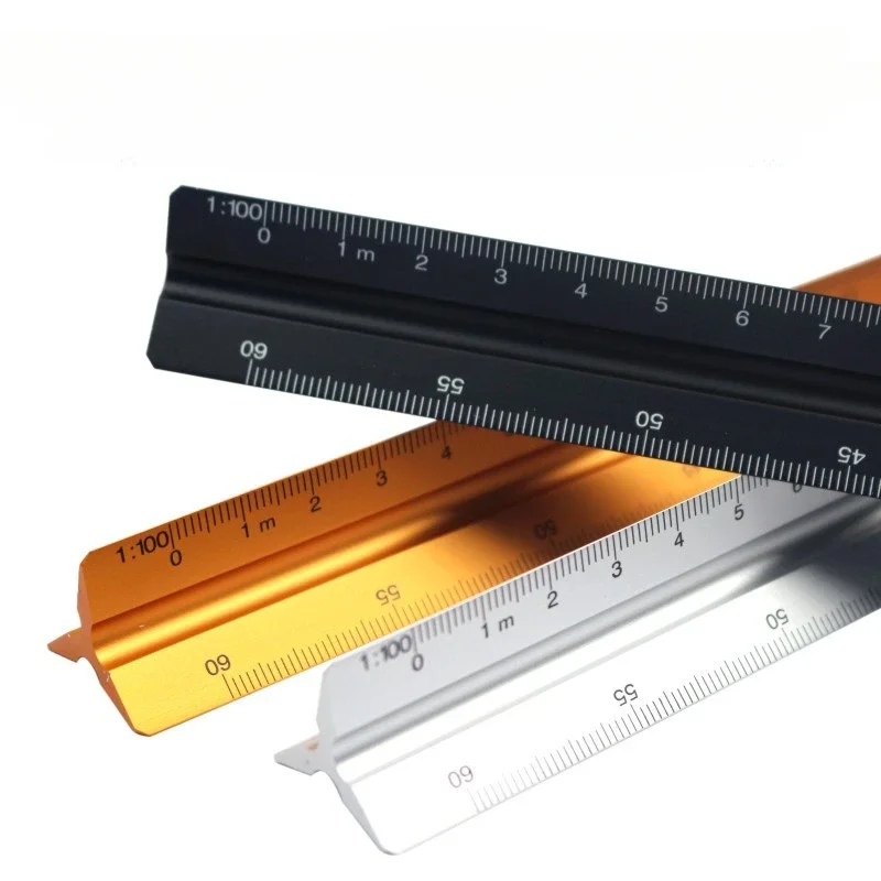 Линейка алюминиевая треугольная, 15/30 см