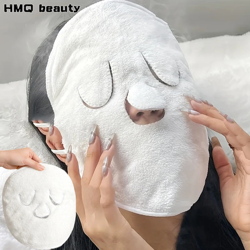 Face Steaming Towel Reusable Wet Compress Steamed Face Towel Skin Care Reusable Facial Steamer Thickened Salon Spa Beauty Tools