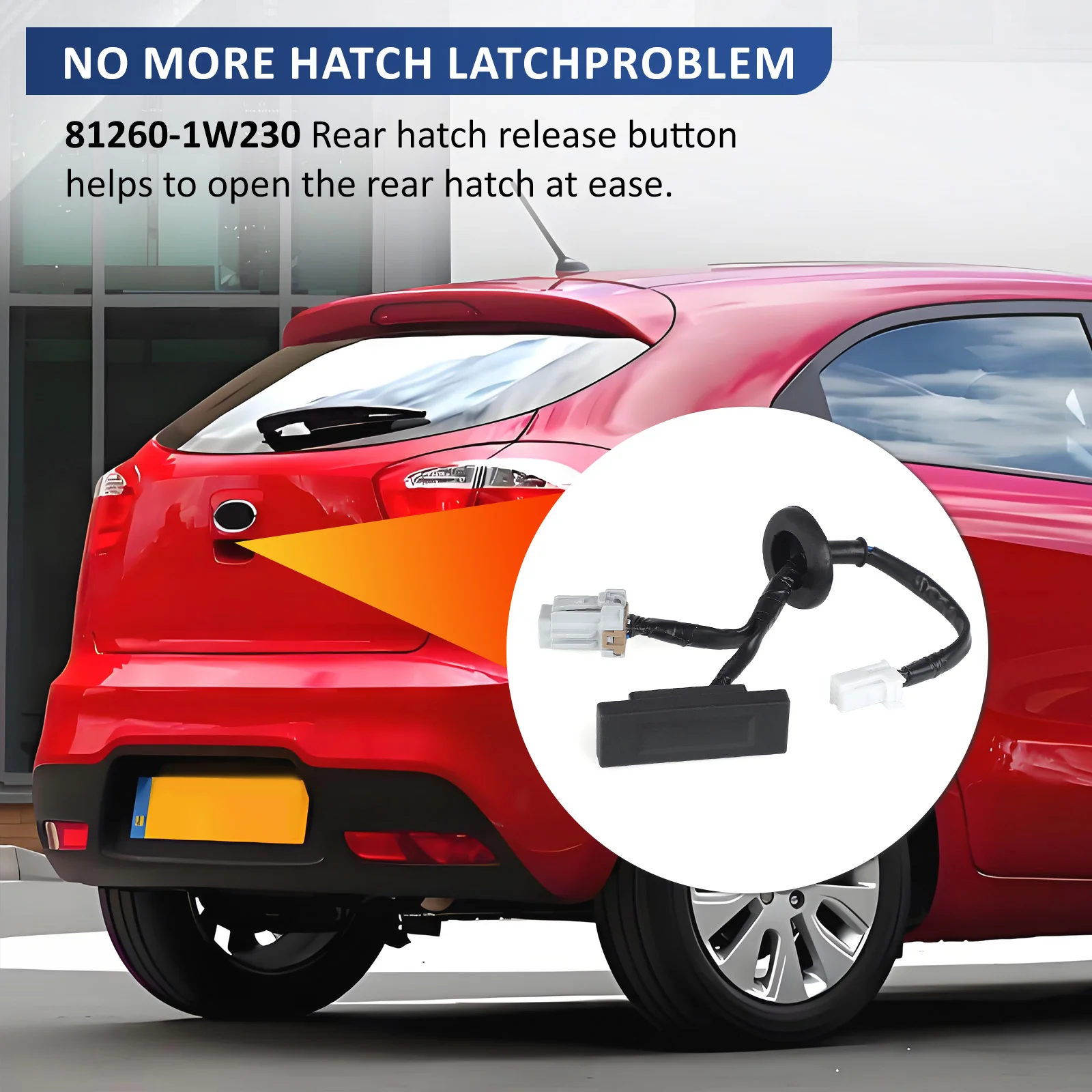 Tailgate Release Switch For Kia Rio Hatchback 2012 2013 2014 2015 2016 2017 Rear Trunk Handle Button 81260-1W230 81260 1W230 view 6
