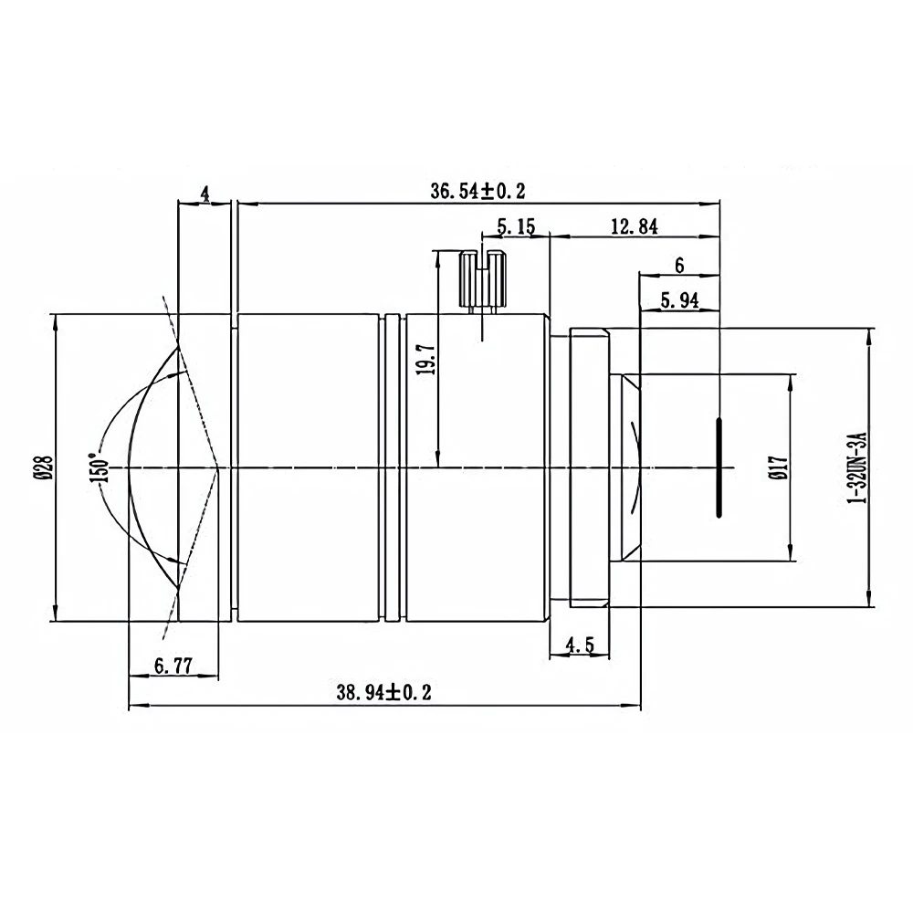 12MP CS Mount CCTV Lens 3.2mm Wide View Angle 131 Degree 1/1.7 Inch Format For Industrial Machine Vision Surveillance IP Camera