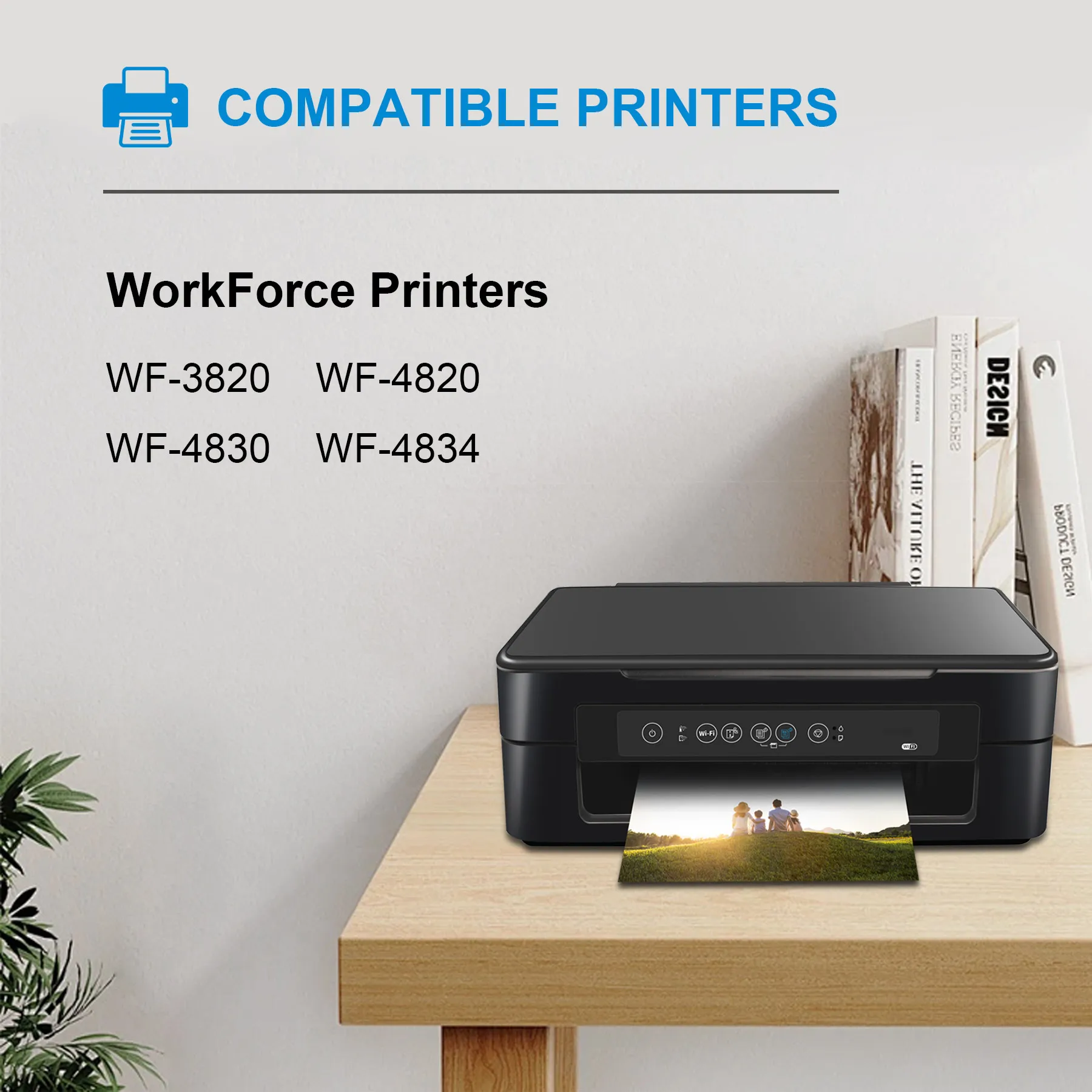 822XL Ink Cartridge Compatible Epson T822XL Black Ink for Workforce Pro WF-3820 WF-4820 WF-4830 WF-4833 WF-4834 Printers