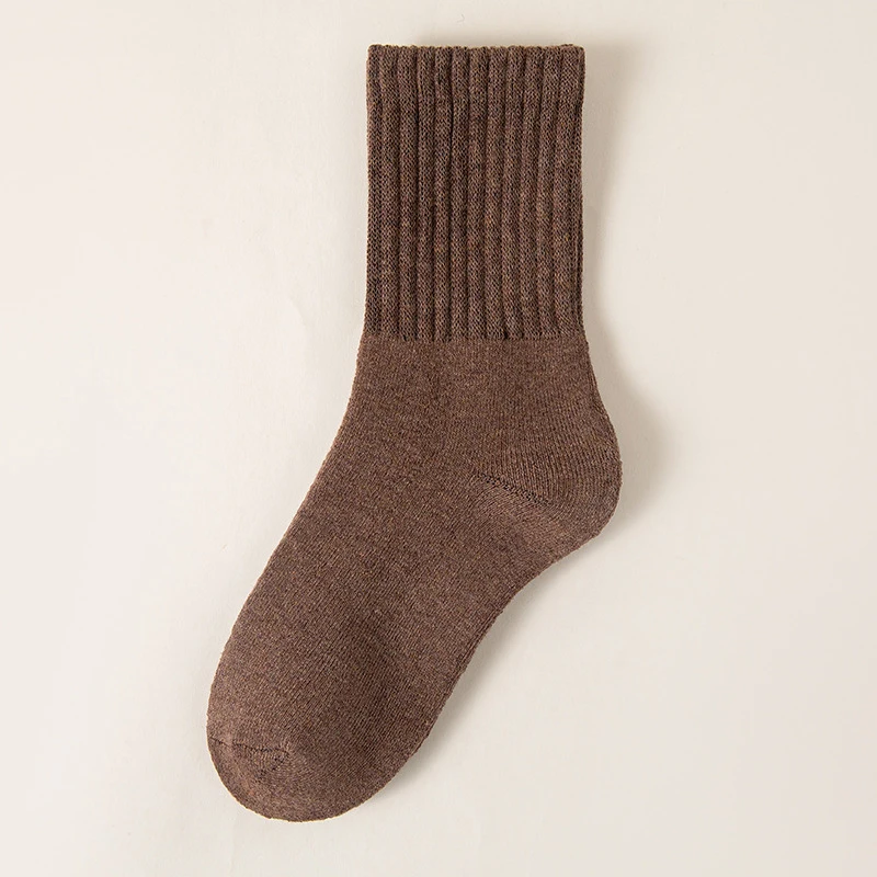 1/5 Paar Winter-Socken aus verdickter Wolle für Damen, atmungsaktiv, bequem, Plüsch, niedrige Röhre, Schneesocken, koreanische einfache warme Kaschmirsocken – Detail 11