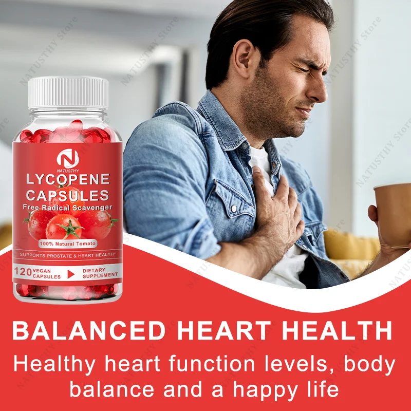 100% Natural Tomato Extract Pure Lycopene 60mg - For Prostate, Heart Health, Antioxidant Activity, Immune System, Skin Health - Image 5