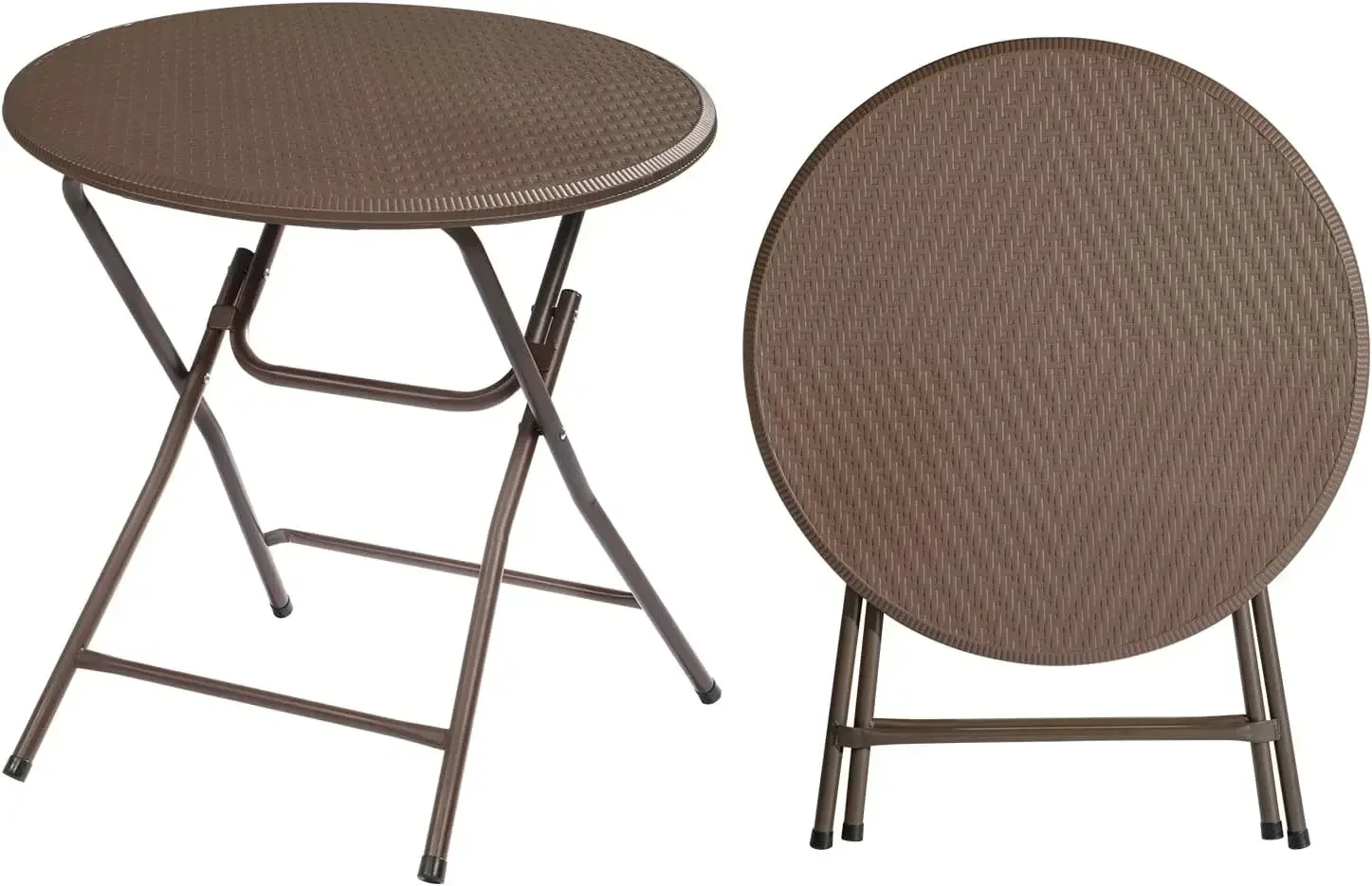 

32-дюймовый круглый складной коммерческий банкетный стол, портативный пластиковый кофейный/обеденный стол для кухни или мероприятий на открытом воздухе, свадеб и вечеринок