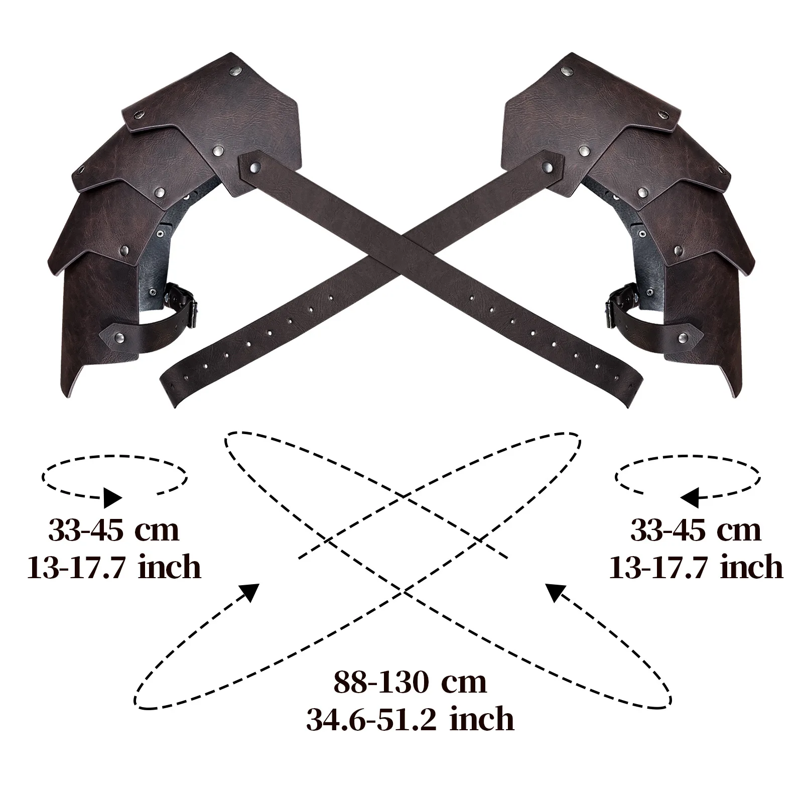 ชุดเกราะนักรบยุคกลาง 4 ชั้น สไตล์สตีมพังก์ ไวกิ้ง กอธิค อัศวิน คอสเพลย์  แผ่นเกราะหนัง อุปกรณ์เสริม