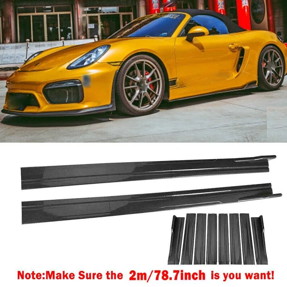 

78.7" Carbon Side Skirt Rocker Panel Lip For Porsche for Cayman for Boxster 981 United States