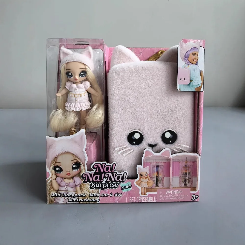 

Surprise Nana Plush Mini Backpack Set Cotton Persian Cat Doll Fashion Decoration Accessories Girl Toy Backpack Doll