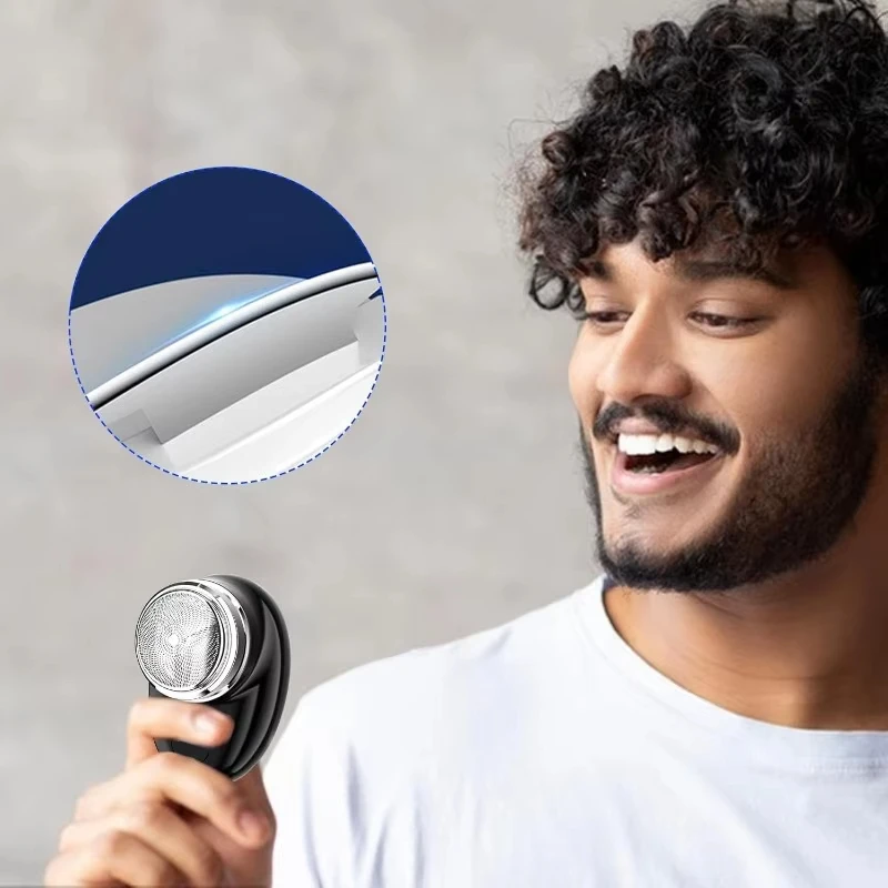 066 ماكينة حلاقة كهربائية للرجال مكشطة صغيرة قابلة للغسل وقابلة لإعادة الشحن ماكينة حلاقة الوجه المحمولة للسفر في الهواء الطلق للسيارة #2
