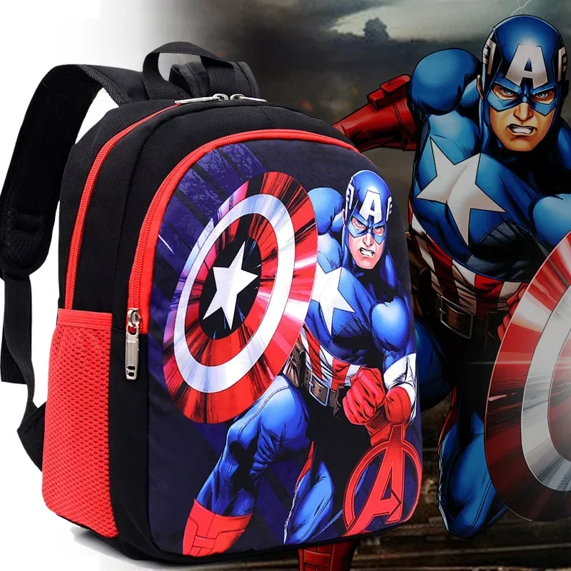 Cartoon Avengers Spider-Man Captain America Backpack Backpack Primary Schoolbag