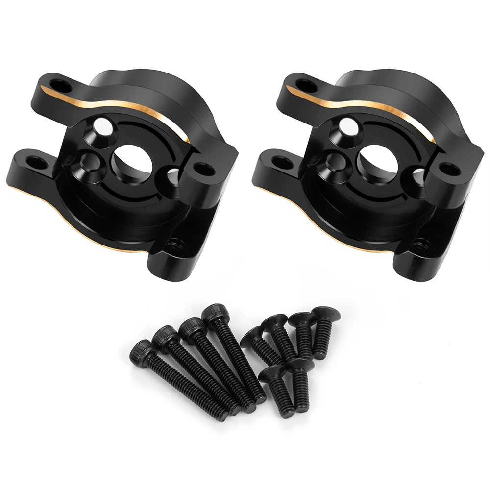 YEAHRUN 2Pcs Black Coating Brass Portal Drive Rear Axle Mount Outer Housing for TRX-4 TRX-6 1/10 RC Crawler Car Truck Model Part