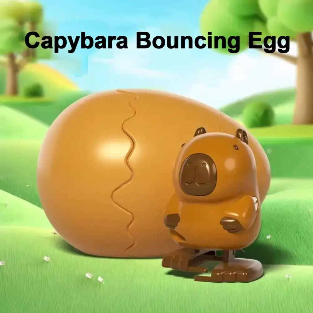 

Милый зверь, креативное прыгающее яйцо, заводной механизм, мультяшное яйцо капибары, ходящее действие, пластиковое заводное декоративное украшение