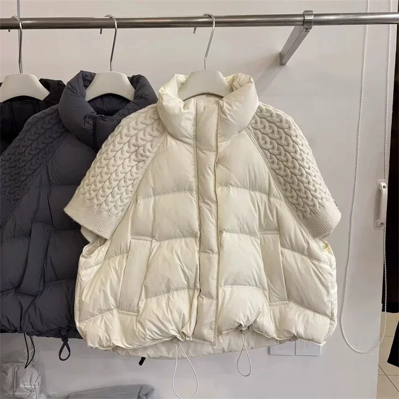 Cotton Vest Jacket Autumn Winter Loose Casual Stand Collar Pocket Puffer Waistcoat Coat Trendy Outerwear куртка