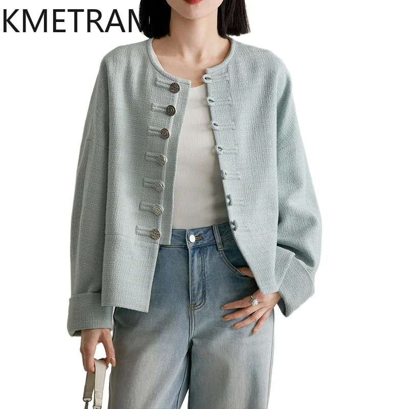 KMETRAM Fashion Tweed Jackets High Quality New in Outerwear Modern Short jacket Fall Clothes Women 2024 Chaquetas Para Mujer