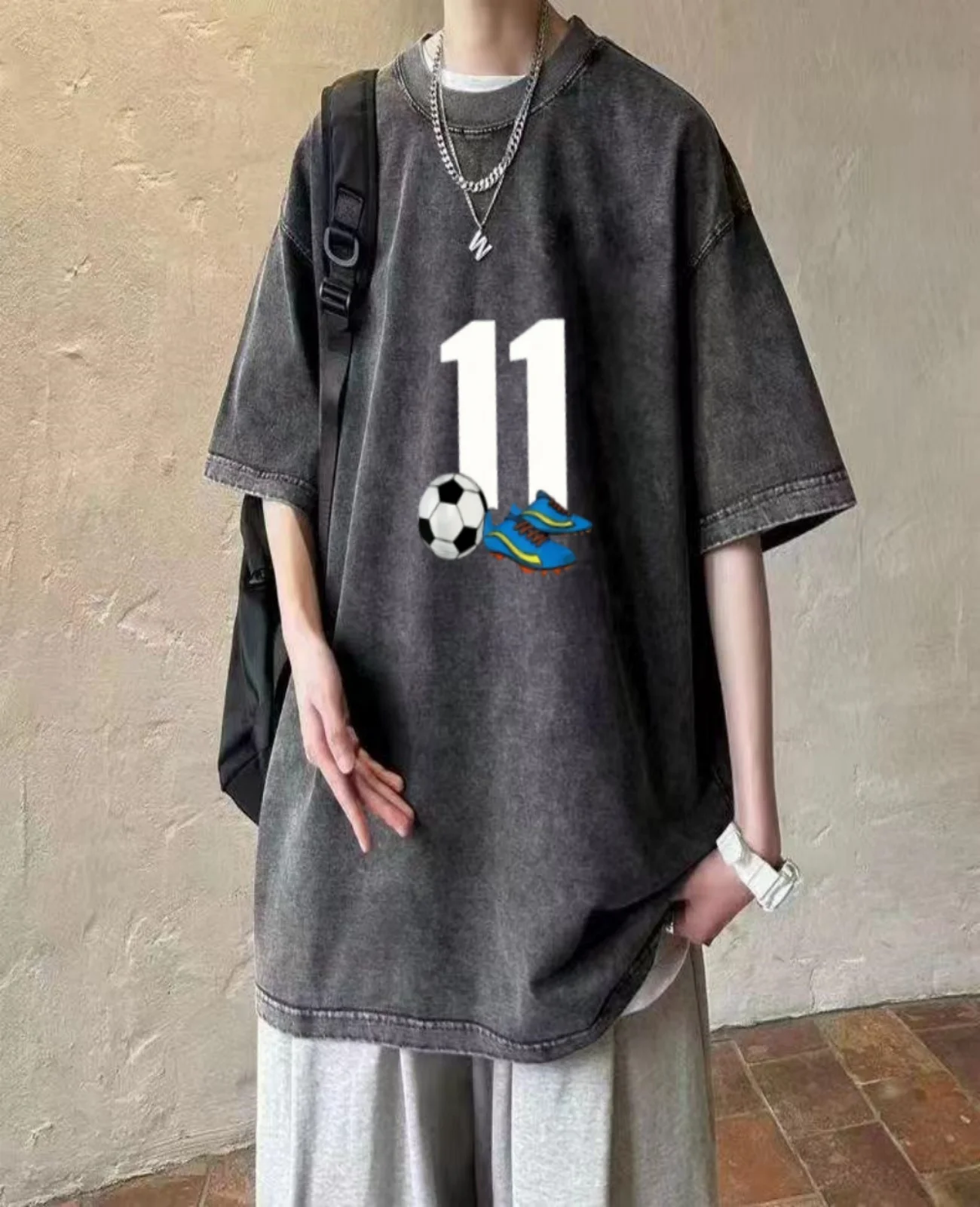 

Лето 2022, однотонные, в европейском стиле, в стиле ретро, потертые, винтажные, брендовые, из чистого хлопка, с принтом, большого размера, с короткими рукавами