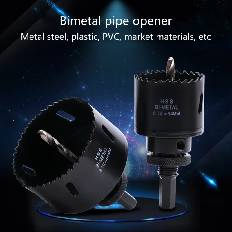 ipiip Mata Bor Gergaji Lubang Bi-Metal HSS Bor Pemusatan Pemotong Lubang Cepat untuk Lembaran Kayu