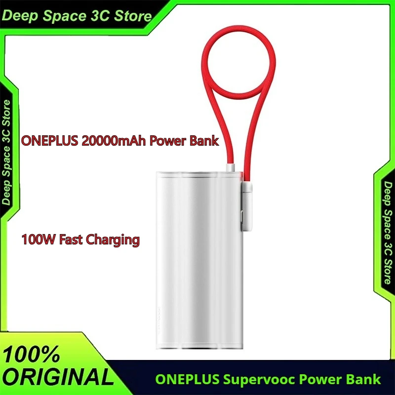 ONEPLUS Supervooc 20000mAh قوة البنك 150 واط قدرة عالية المدمج في كابلات شاحن 100 واط PD المحمولة شحن سريع للهاتف 17