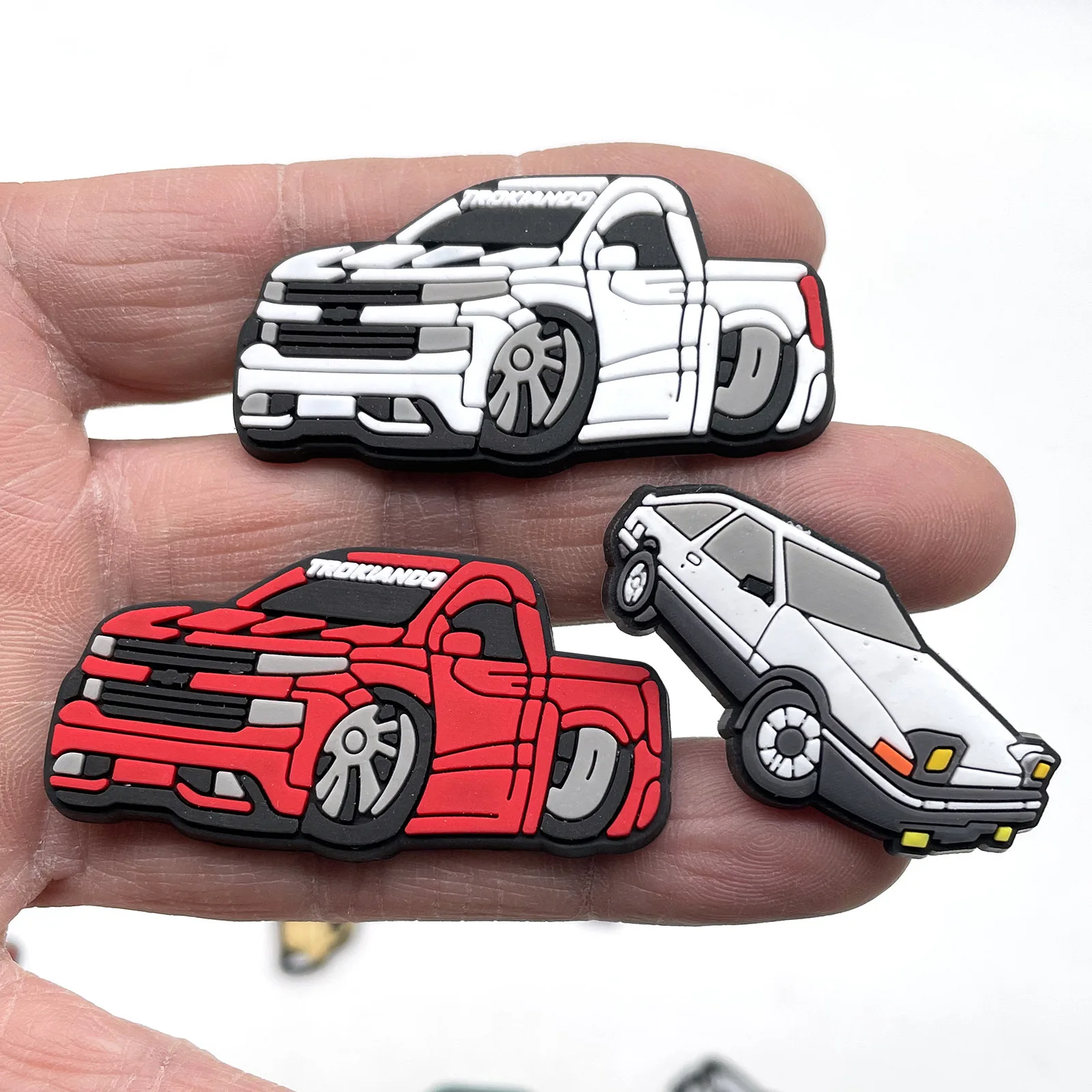 Car Series Shoes Charms Accessories Kids Garden PVC Shoe Buckle Decorations Fit Shoe Charms Xmas Gifts