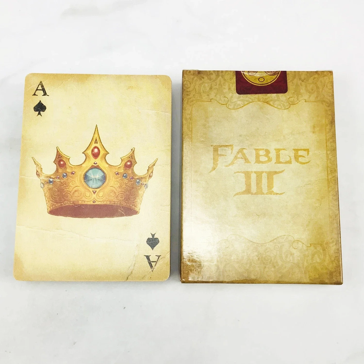 Vintage Playing Cards FABLE 3 Game Dirty Old Retro Poker Carta Playing Cards From Fable III Limited Collector's Edition Sets