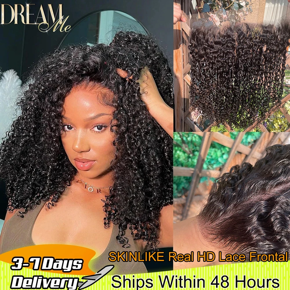 

Invisible 13x6 HD Lace Frontal Only Curly 13x4 Full Frontal Undetectable HD Lace Closure Only Human Hair For Woman Pre Plucked