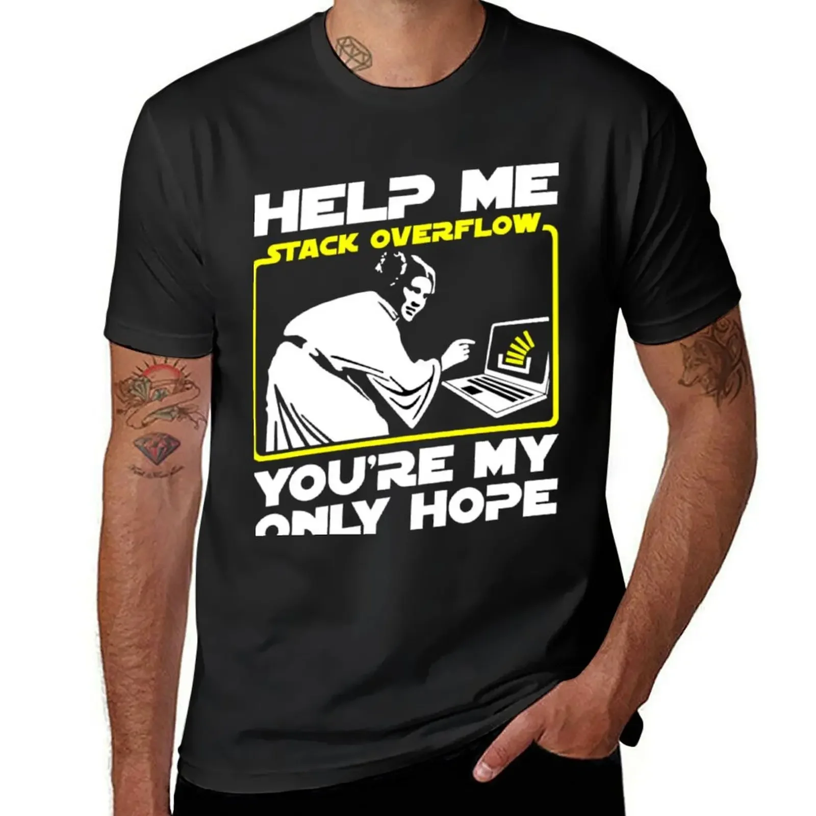 Help Me Stack Overflow You’re My Only Hope T-Shirt customs design your own vintage clothes plain black t shirts men