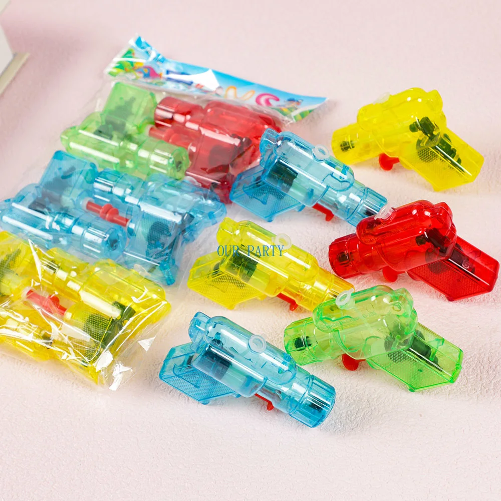 6Pcs Transparent Spray Water Guns Hawaii Summer Beach Toy for Kids Birthday Party Favors Baby Shower Pool Bath Toy Pinata Filler