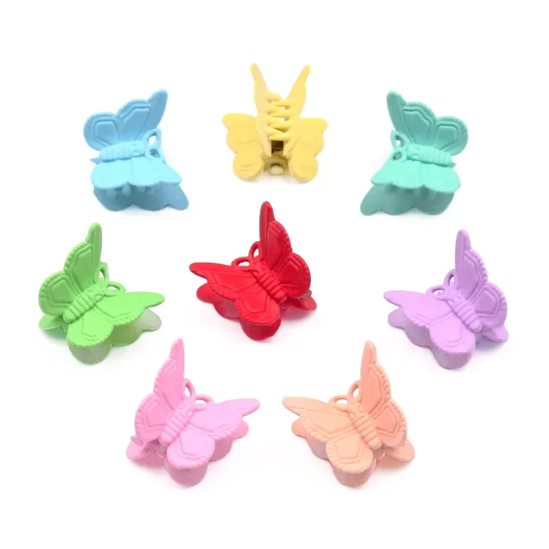 10-50Pcs/Pack Mixed Colours Mini Butterfly Hair Clips Hair Styling Accessories Tool Plastic Mini Cute Claw Hair Clip Hair Clips
