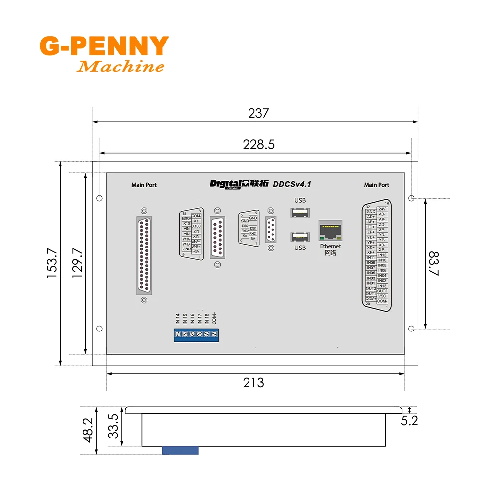 Imagem -02 - Controlador de Movimento Autônomo Ddcsv4.1 Controlador Off-line com Suporte para Interface de Controlador Cnc Usb de Eixos