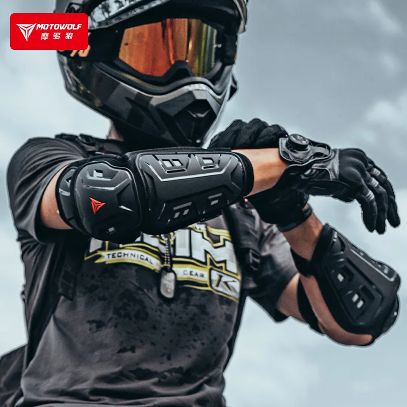 

Motowolf Motorcycle Knee Pads Adjustable CE Certified D3O Armor - Breathable Unisex Protective Gear for Motocross Racing & Cycle