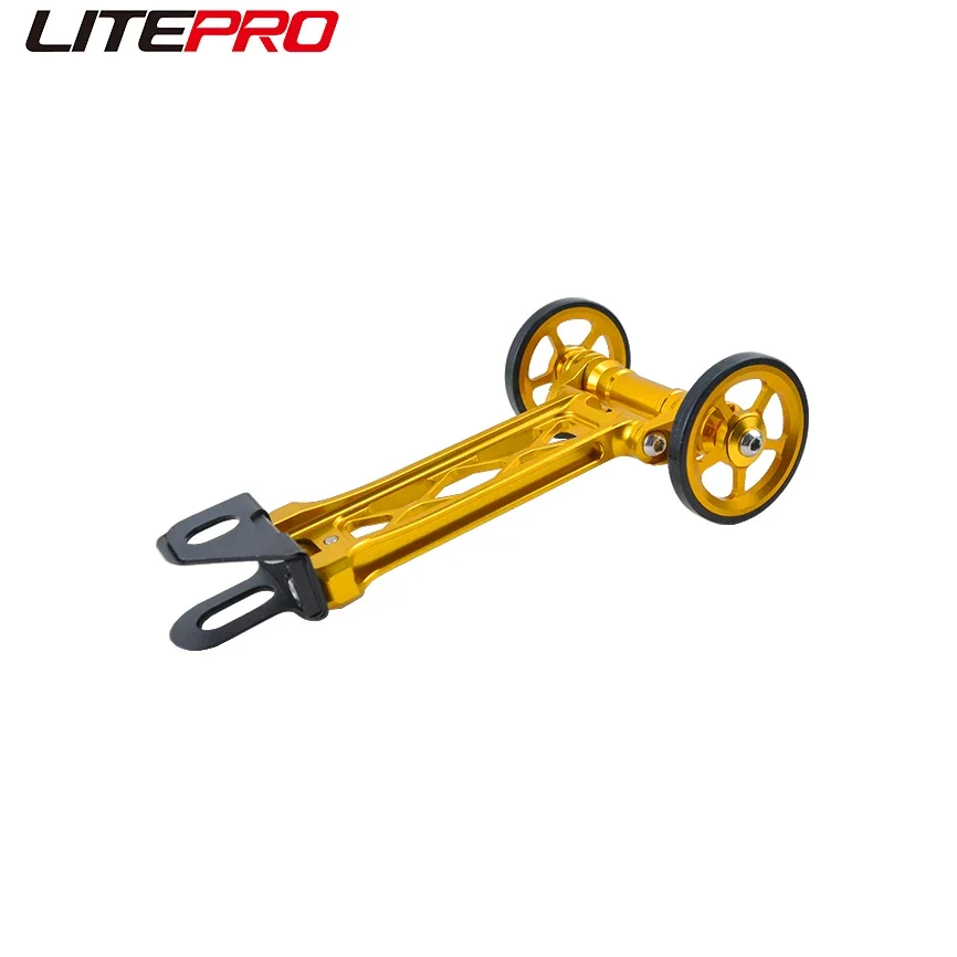 

Litepro Extension Easy Wheel Rack Сплав Технология Парковочное Push Wheel Телескопическое стержневое усилитель с ЧПУ для велосипеда Birdy