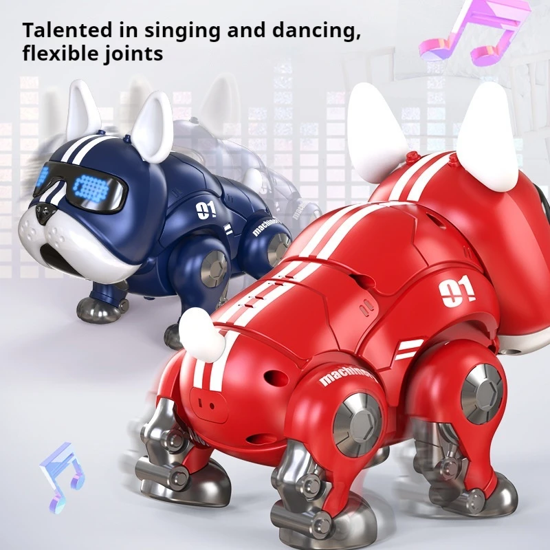

Smart Robot Dog Mechanical Bulldog Touch Sensing Interactive Electric Pet Toy Puppy With LED Dancing Lights For Kids toy