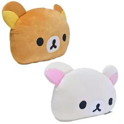 New Cute Rilakkuma Korilakkuma Bear Plush Face Pillow Cushion Kids Girls Boys Stuffed Toys For Children 33CM