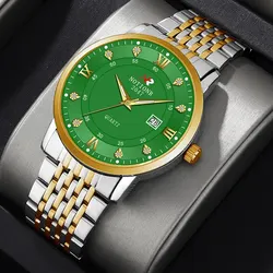 NOTIONR Mens Sports Watches Luminous Clock Luxury Men Business Stainless Steel Waterproof Quartz Wristwatch Relogio Masculino