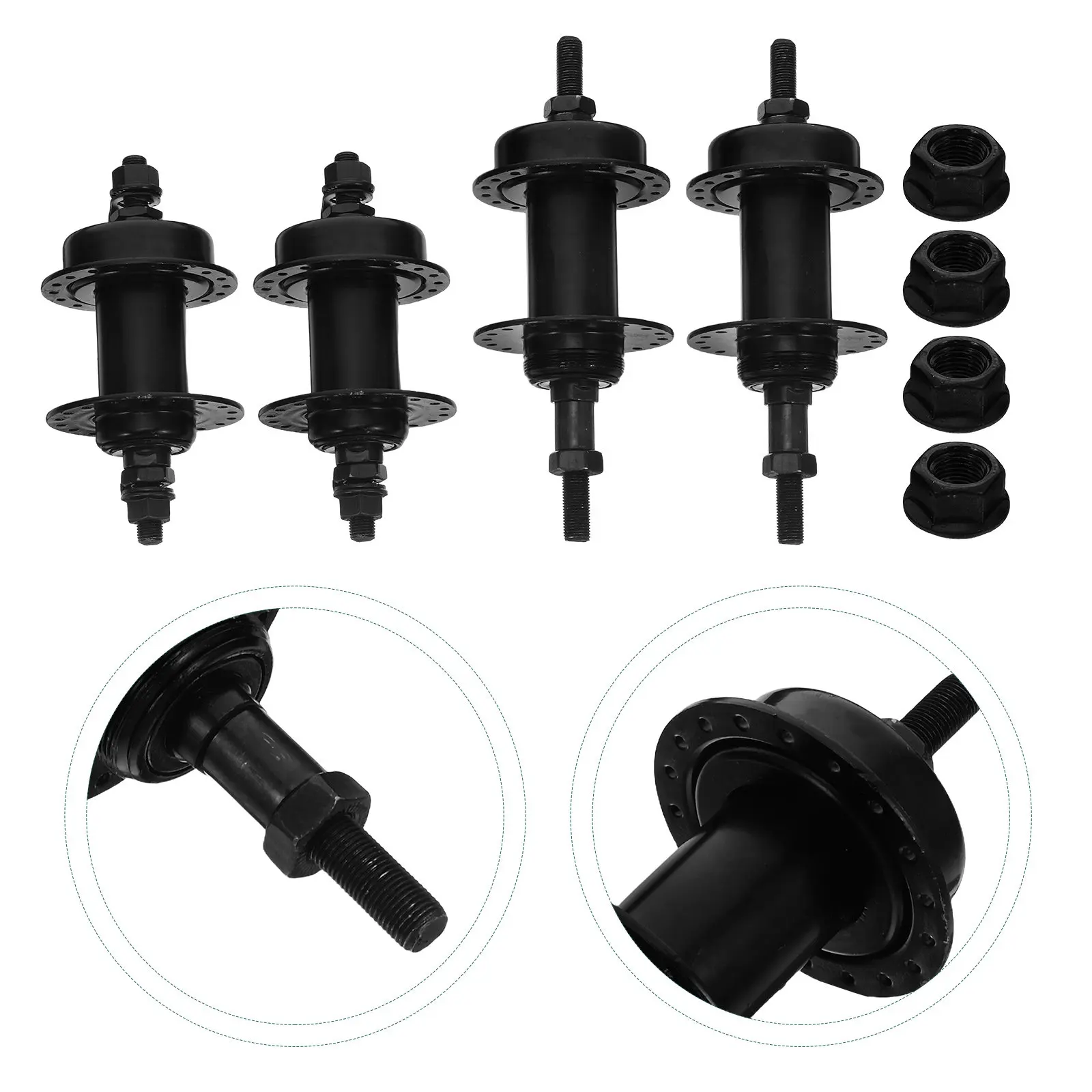 

2 пары металлических велосипедных втулок на 36 отверстий для дисковых тормозов, передняя и задняя втулки с полым валом и быстросъемным механизмом для шоссейных и горных велосипедов