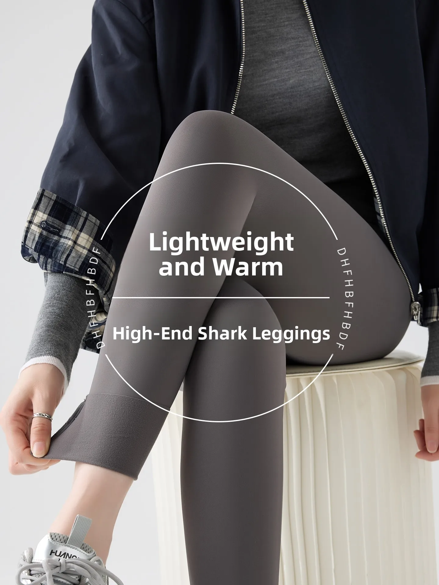 

High Waist Fce arkskin Yoga Pants Women's Spring Outerwear Fitn Sport Warm ey High-End Feelings Butt Lifting