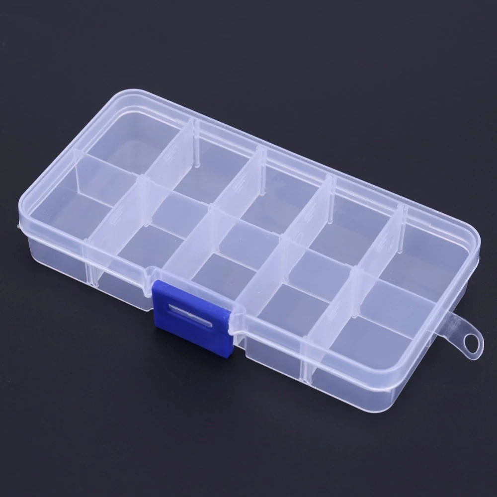 

Lure Box Fishing Tools Transparent Detachable Square Storage Case 10 Compartments Storage Box Fishing Tackle Box Fishing Box