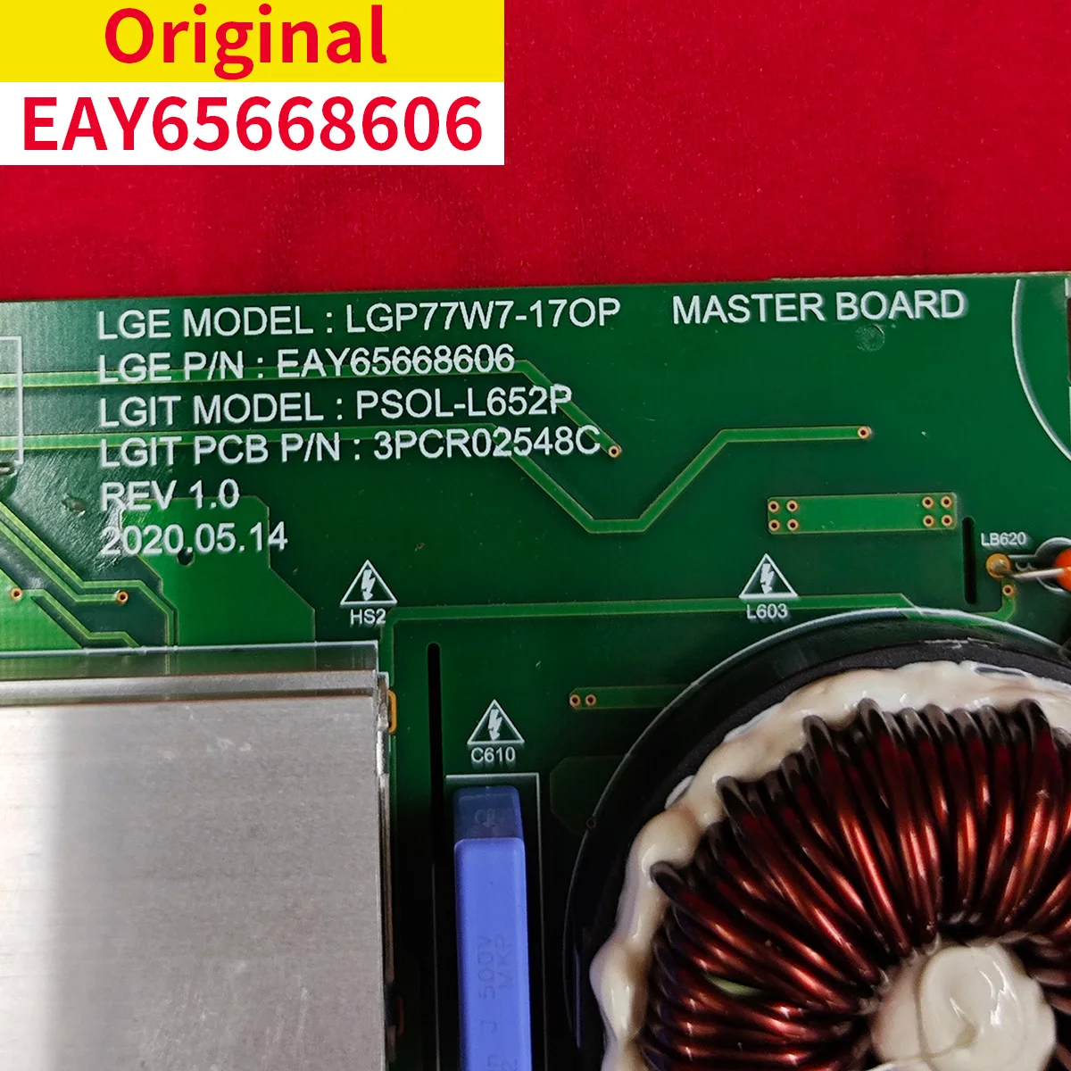 Original testing work LGP77W7-17OP MASTER BOARD EAY65668606 PSOL-L652P 3PCR02548C