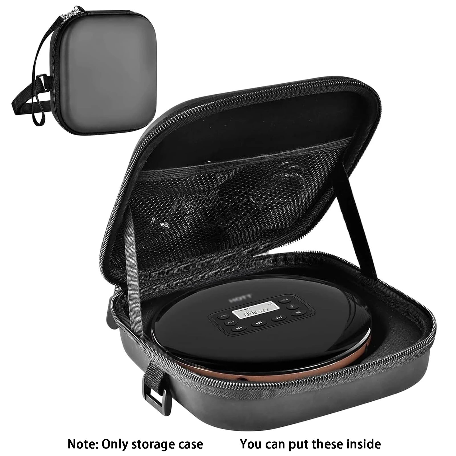 Portable CD Player Case with Belt, for Deluxe, for Sunoony, for MEGATEK, for Gueray, for ARAFUNA, for Klim, Travel Carrying Hold